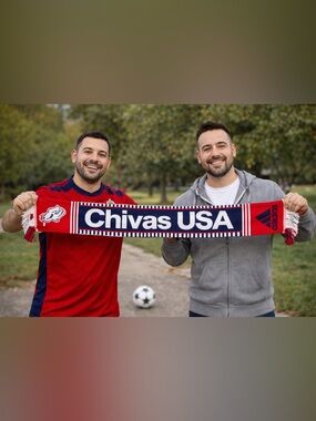 Adidas Chivas USA Soccer Scarf Red Blue MLS Fan Scarf